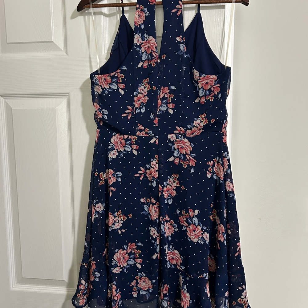 Almost Famous Navy Floral Dress